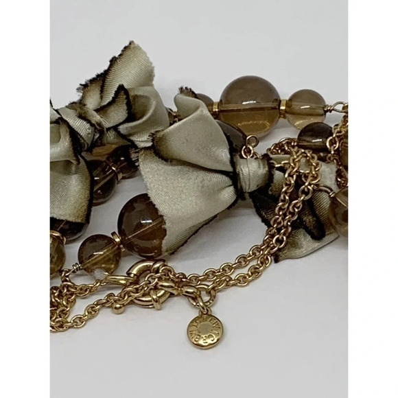 J. Crew Smoky Quartz Beads & Bows Necklace - Picture 3 of 3